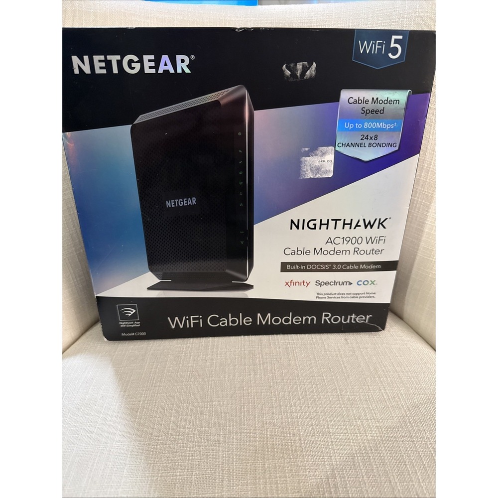 NETGEAR Nighthawk AC1900 4 Wireless WiFi 5 Router Modem C7000v2 - Picture 11 of 16